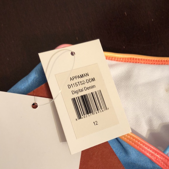 Appaman Stella Bikini Top in Digital Denim Blue, size 12 - Picture 6 of 12